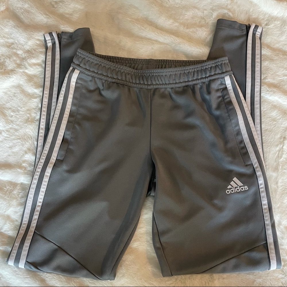 Gray Adidas track pants!